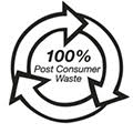 100% Post Consumer Waste